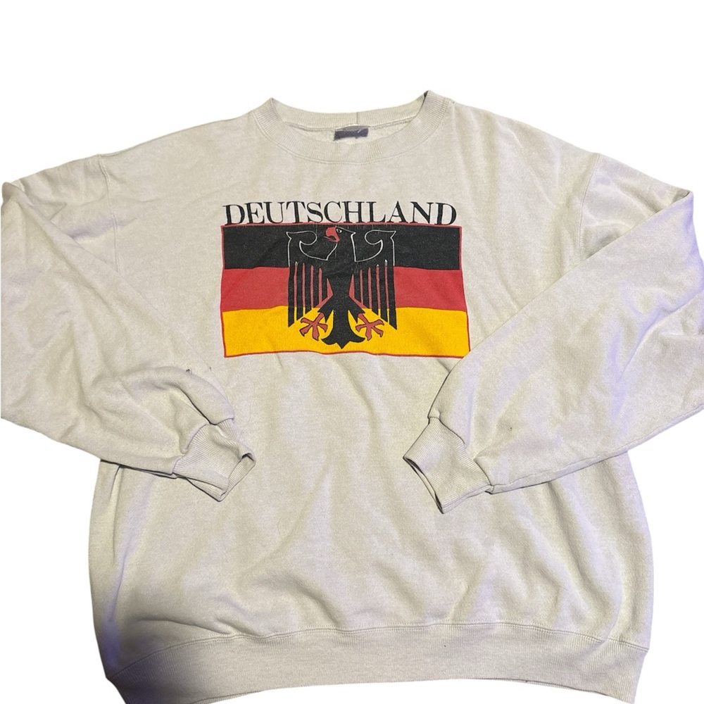 Hanes Deutschland Graphic Men's Crewneck Sweater - Gray